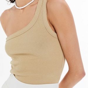 UO ribbed one shoulder top